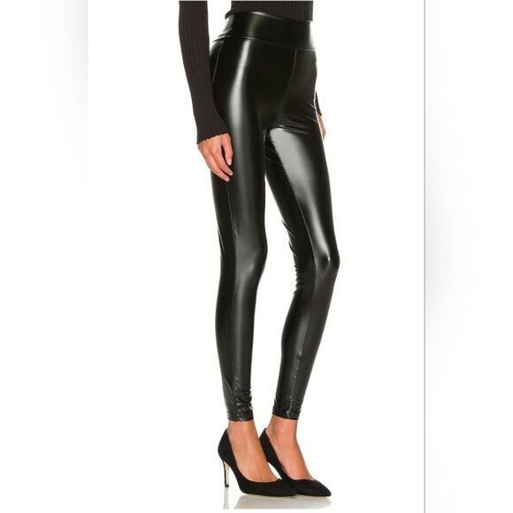 Steve Madden Revolve Skinny Dip Black Faux Leather Pants XS Stretch Academia - Picture 11 of 12